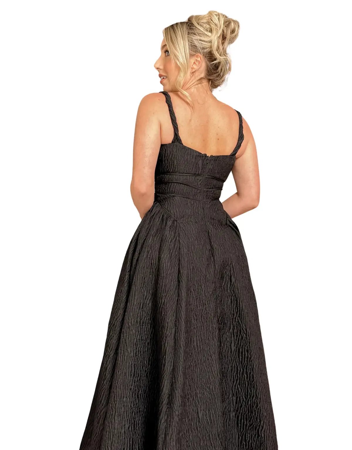 Rachel Gilbert Sophy Strap Midi Dress in Black Size 3 / Au 12 photo 3