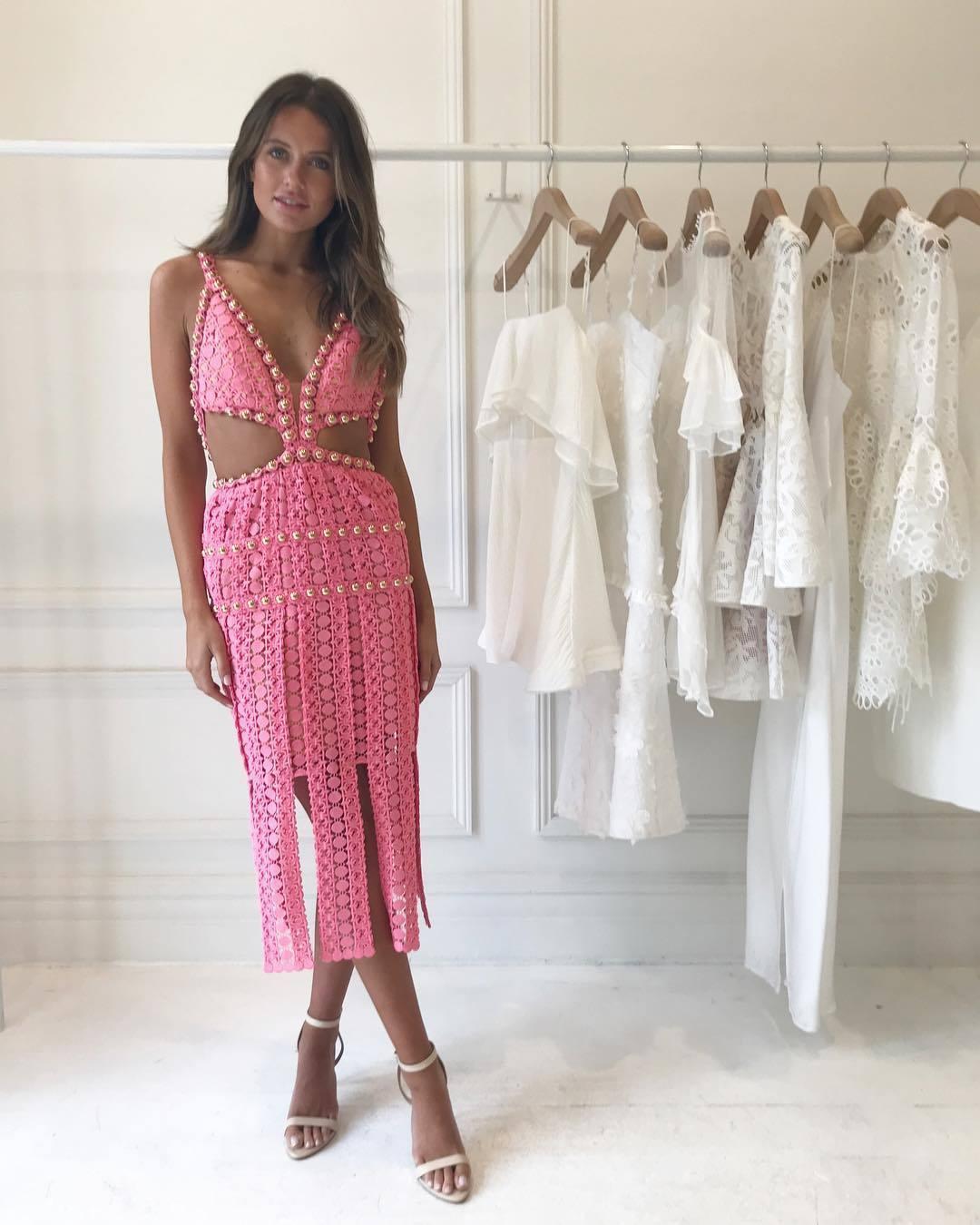 Thurley Titan Midi Dress Pink Size 6 photo 2