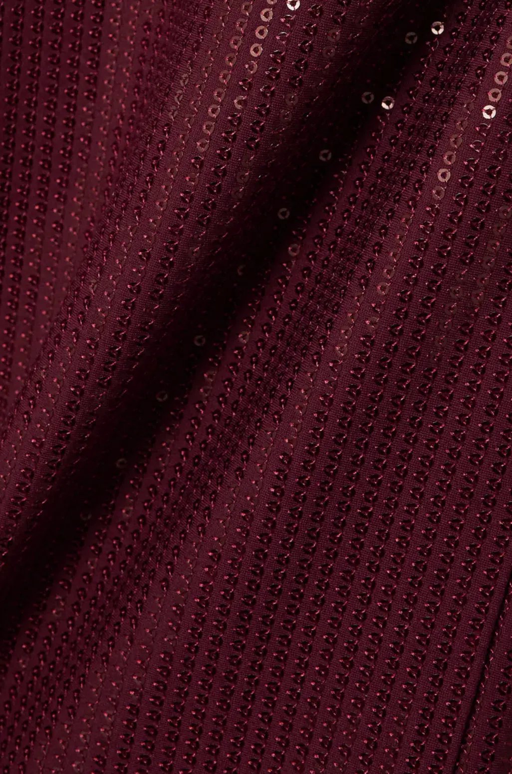 Yara Sequined Jersey Turtleneck Maxi Dress Burgundy Size 10 photo 2