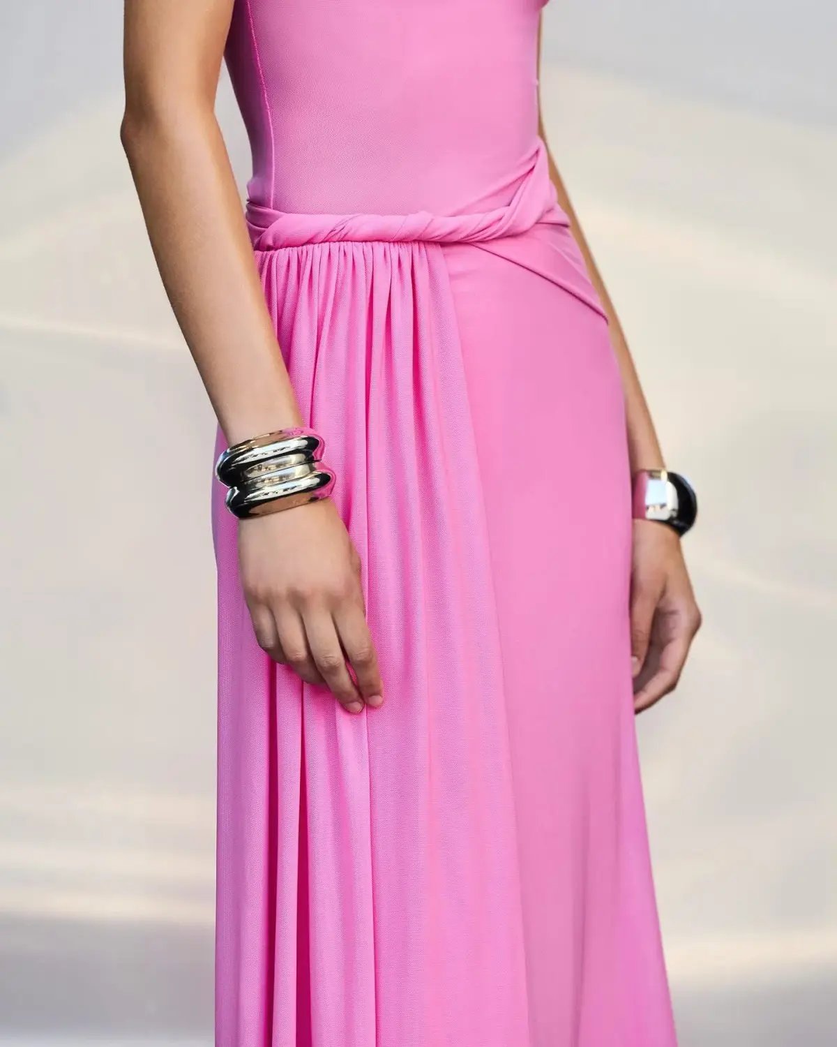 Misha Sisal Maxi Dress Pink Size 10 photo 9