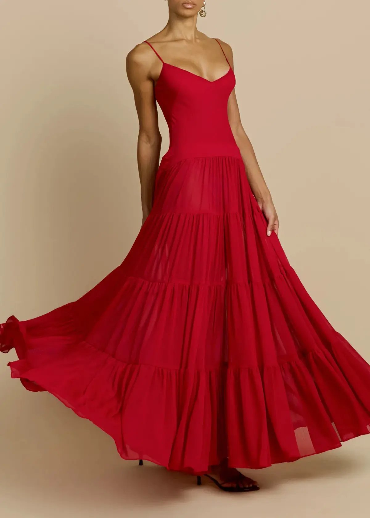 ARCINA ORI DELPHINA DRESS RED SIZE 8 photo 5