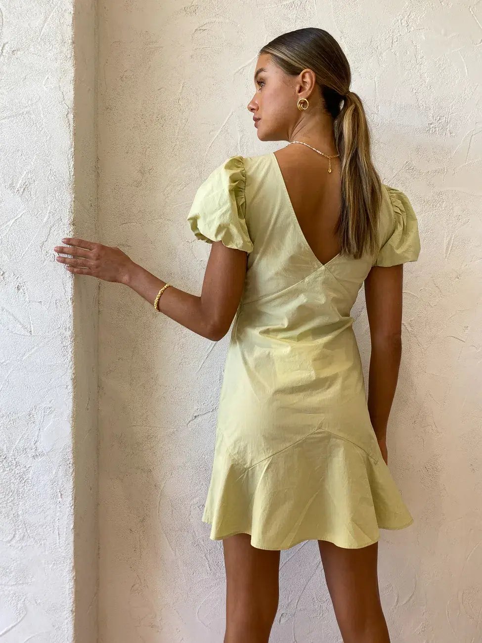 Sir the Label Mason Panelled Mini Dress in Pistachio Green Size 8 photo 4