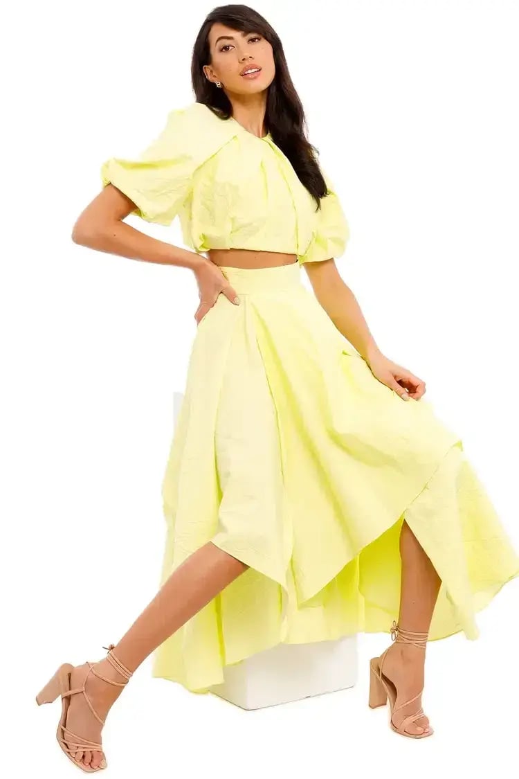 Ginger & Smart Euphoria Top and Euphoria Skirt Set Citron Yellow Size AU 12 photo 4