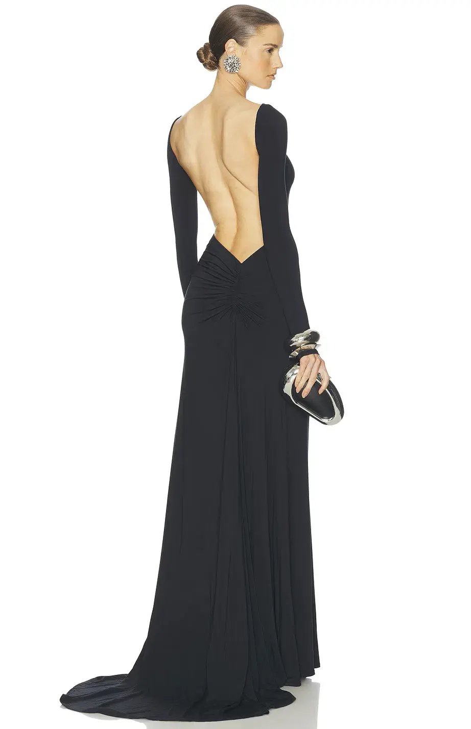 Helsa The Heidi Dress Black Maxi Size AU 8 photo 3