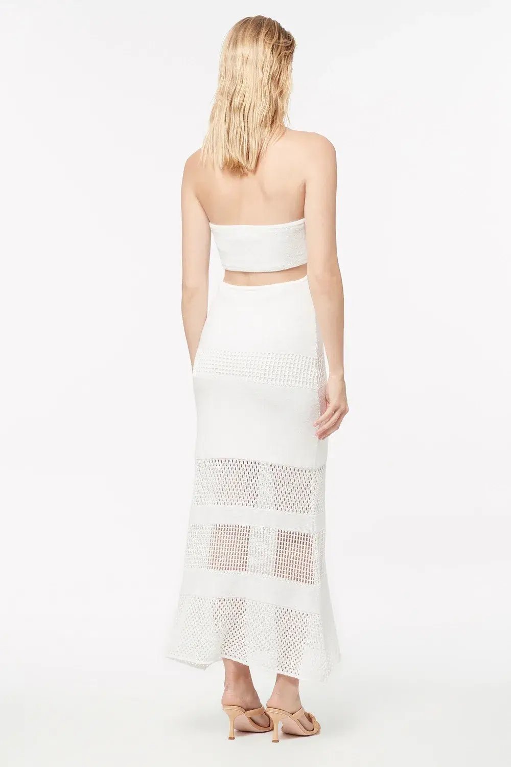Manning Cartell Highly Strung Knit Halter Dress White Size 6 photo 2