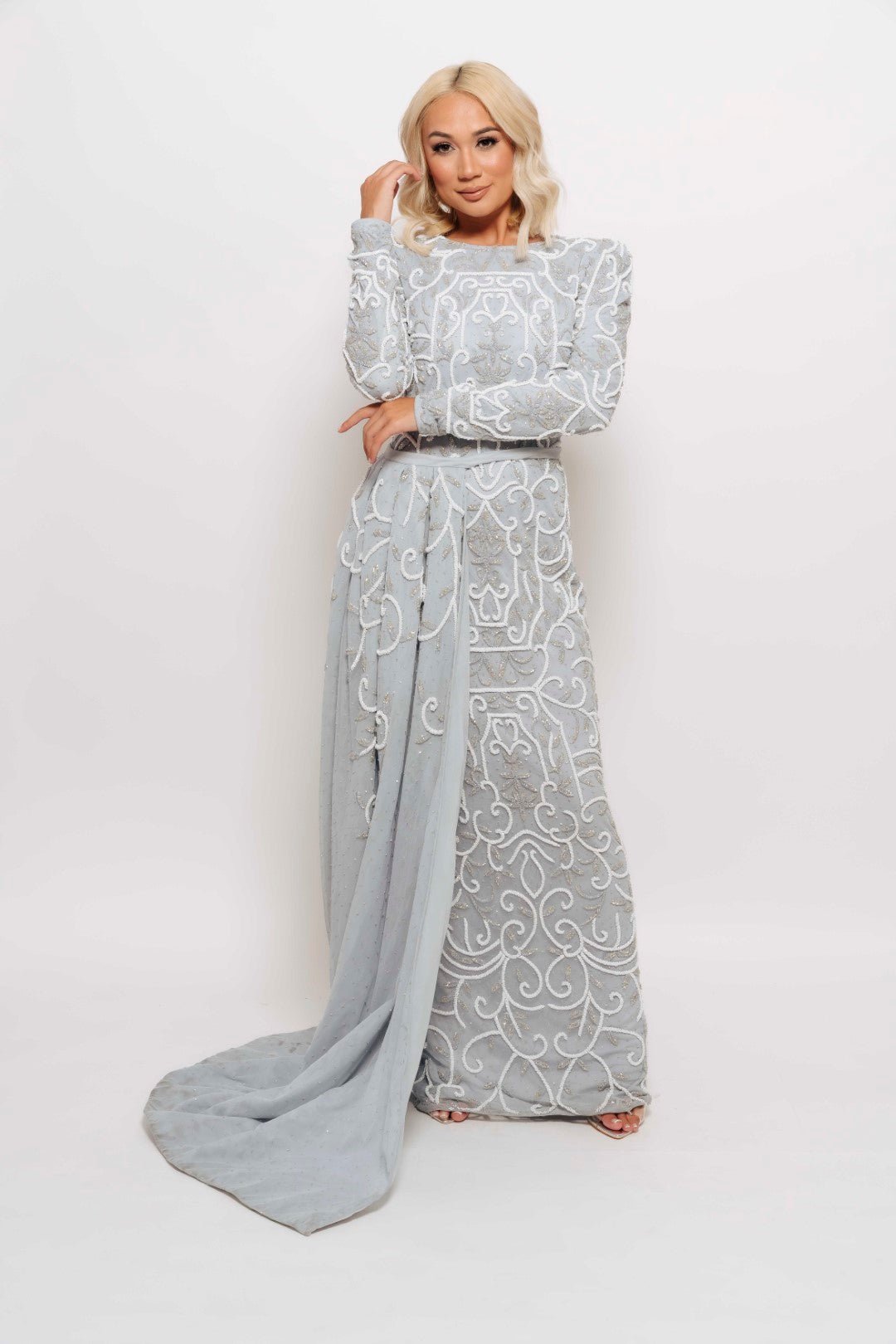 VICTORIA MAXI GOWN BLUE BY MY SECRET WARDROBE BLUE photo 5