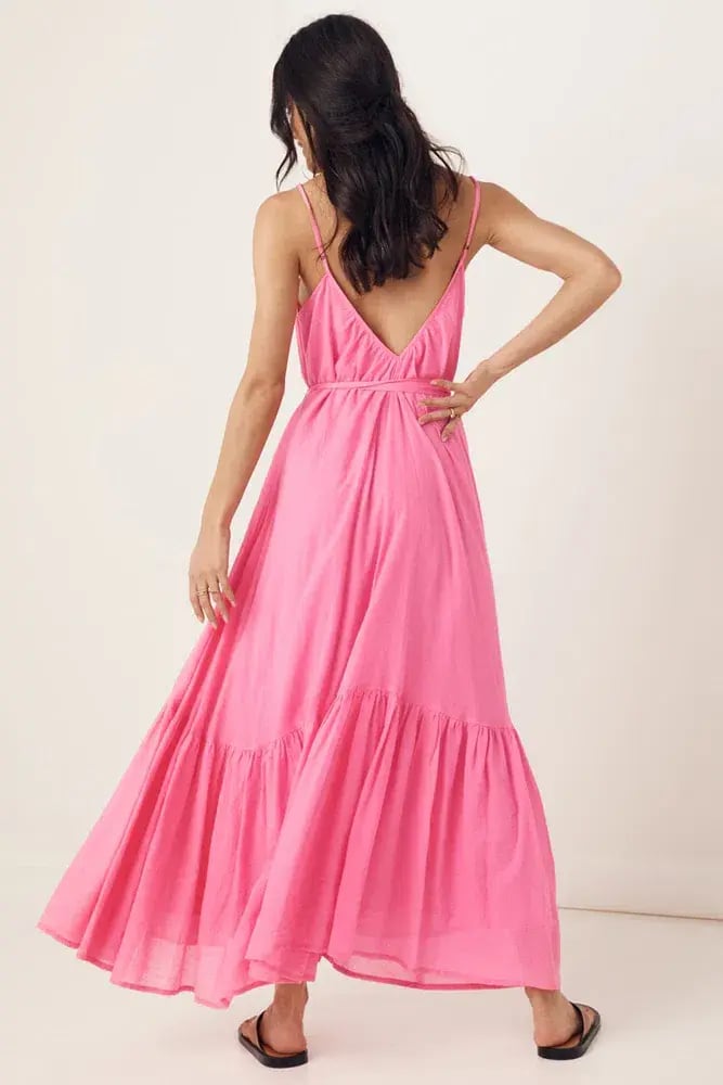 Spell Azalea Strappy Maxi Dress Pink Size 12 photo 3