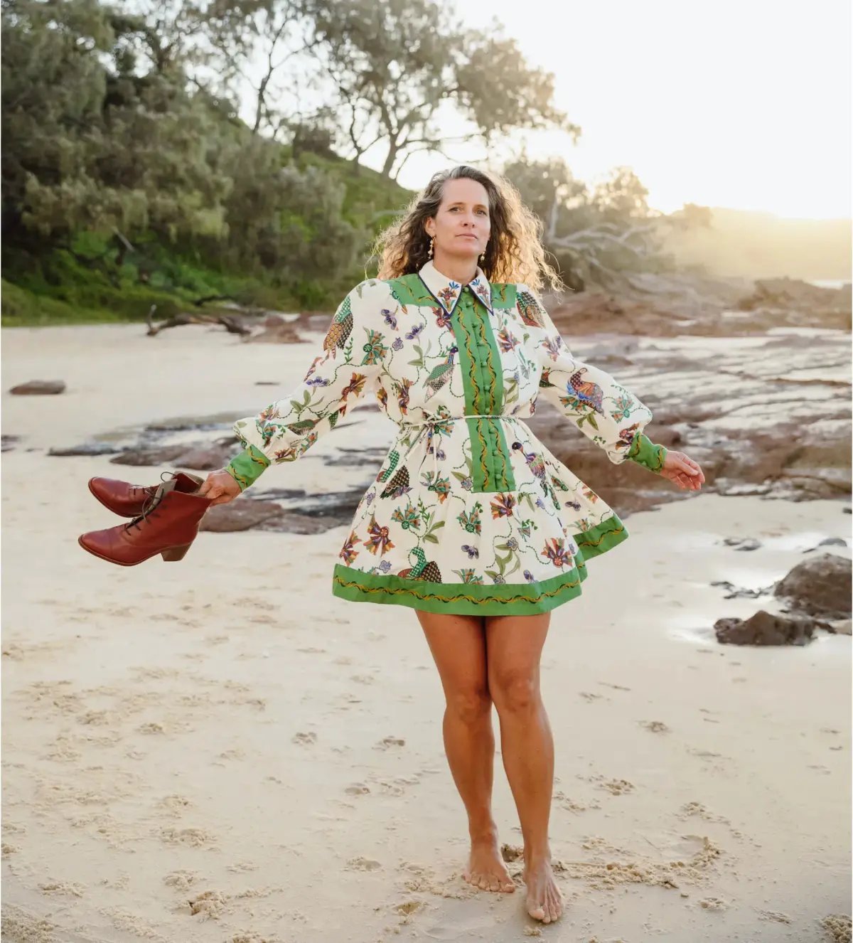 Alemais Birdie Mini Dress Multi Print Size 14 photo 2
