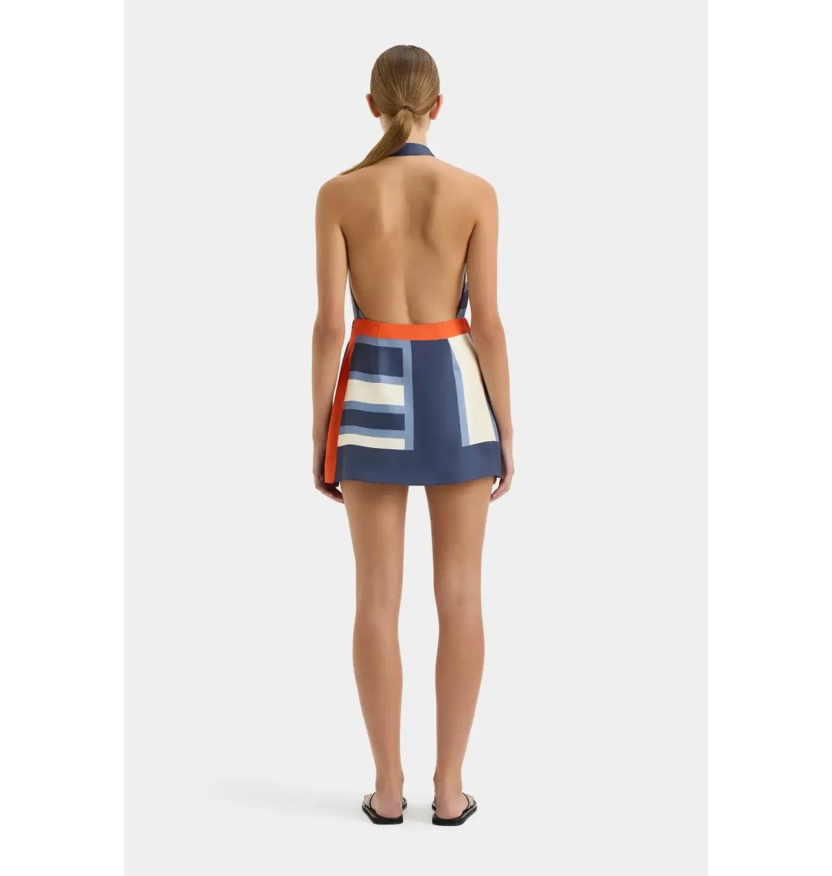 Sir the Label Dazed Wrap Halter Mini Dress in Studio Print Size 4 / AU 14 photo 3