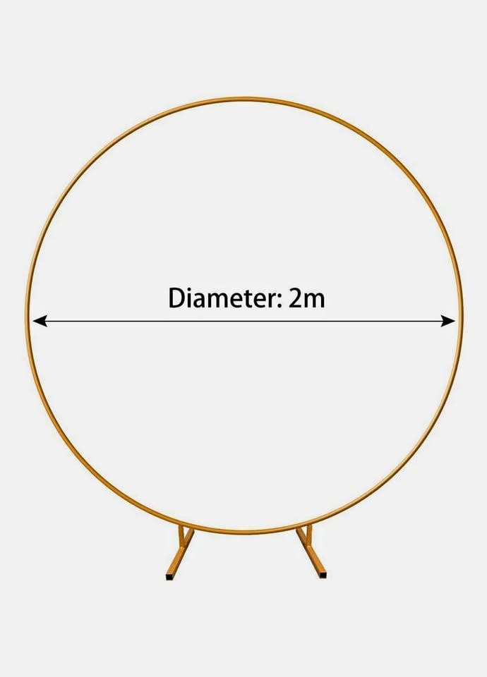 Round gold backdrop ballon frame for HIRE photo 5