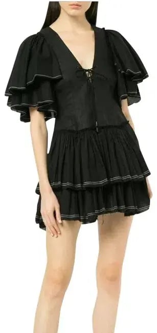 Aje Bennett Mini Dress Black Size 6 photo 3