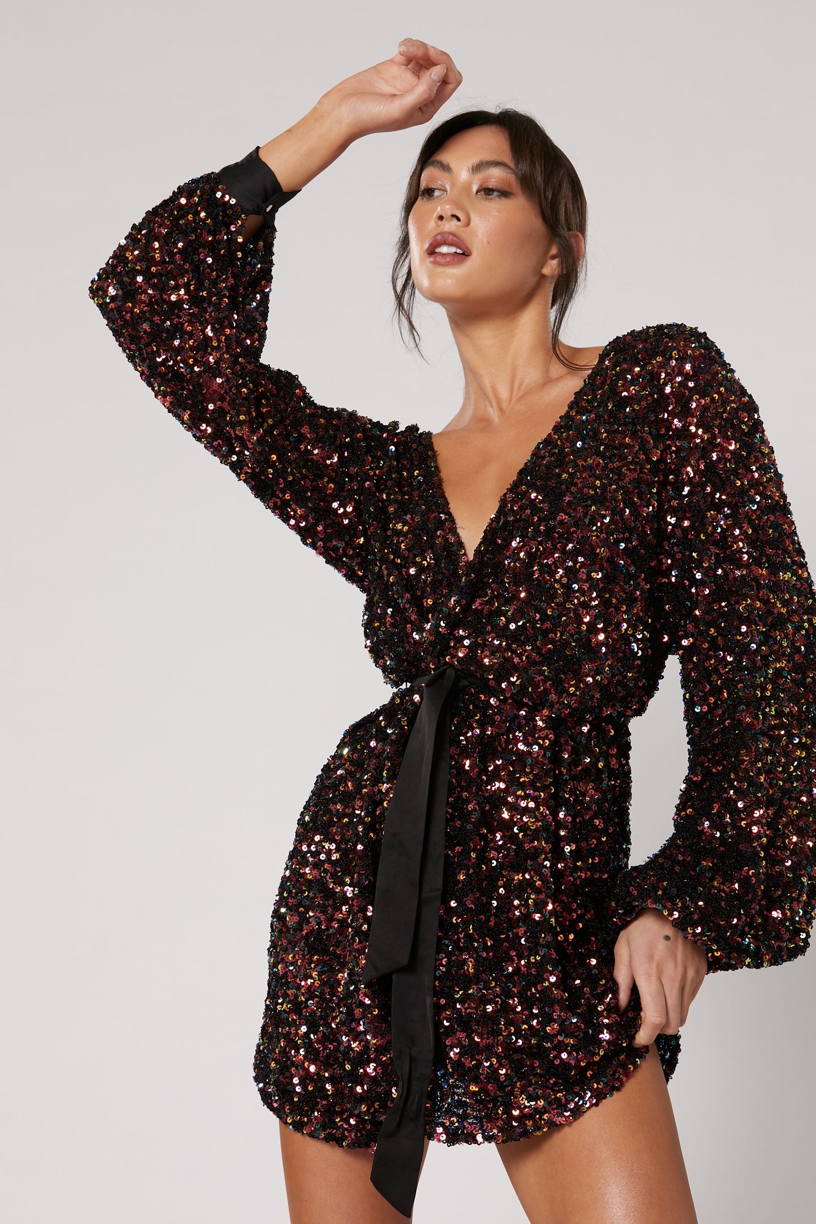 WINONA LUMI CLASSIC DRESS - WINE MULTI photo 2