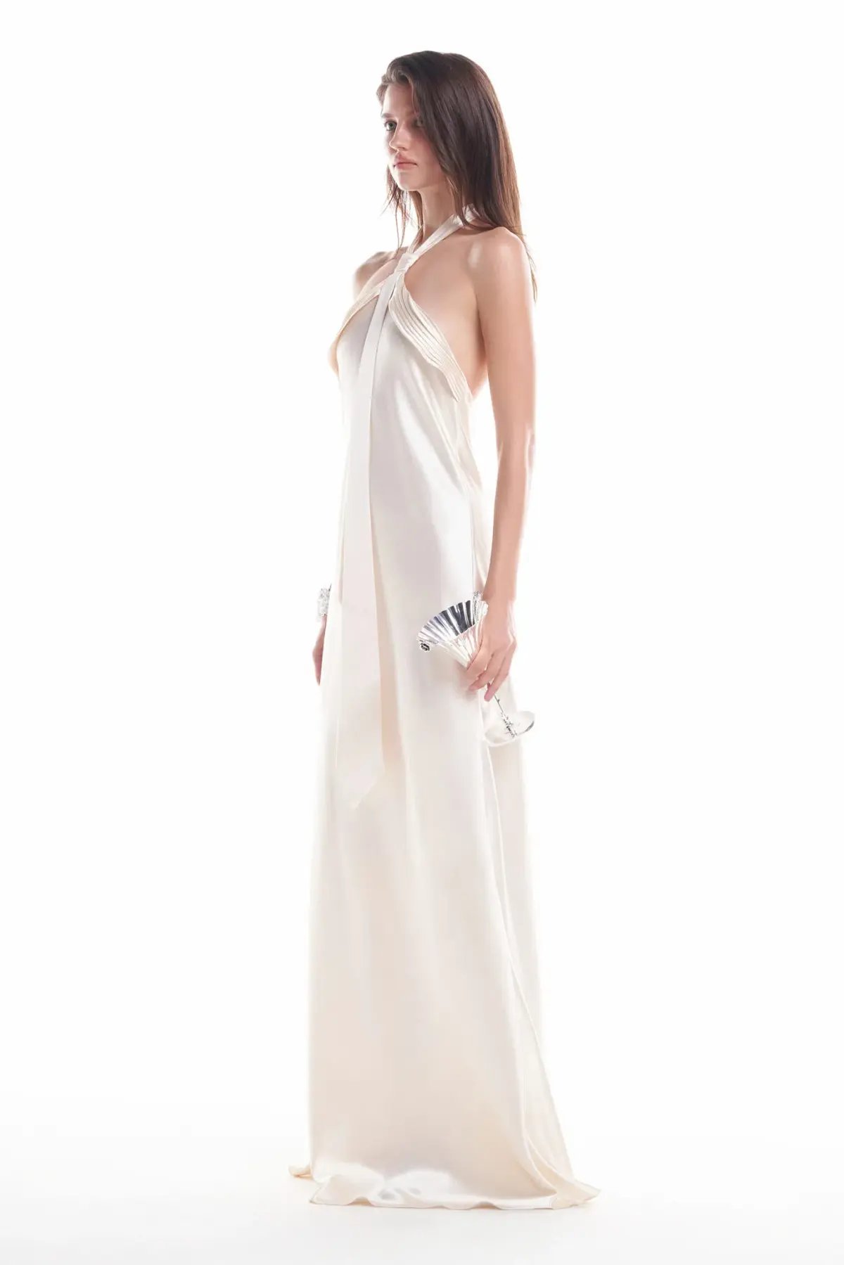 DATT Cravate Gown Cream Size 8 photo 3