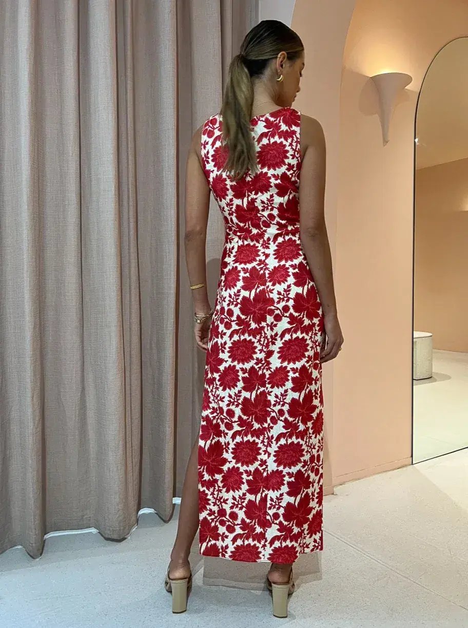Sir the Label Cinta Cut Out Midi Dress in Valentina Floral Print Size 1 photo 2