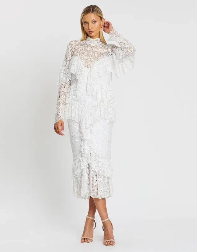 Nicola Finetti Polina Dress White Size 6 photo 5