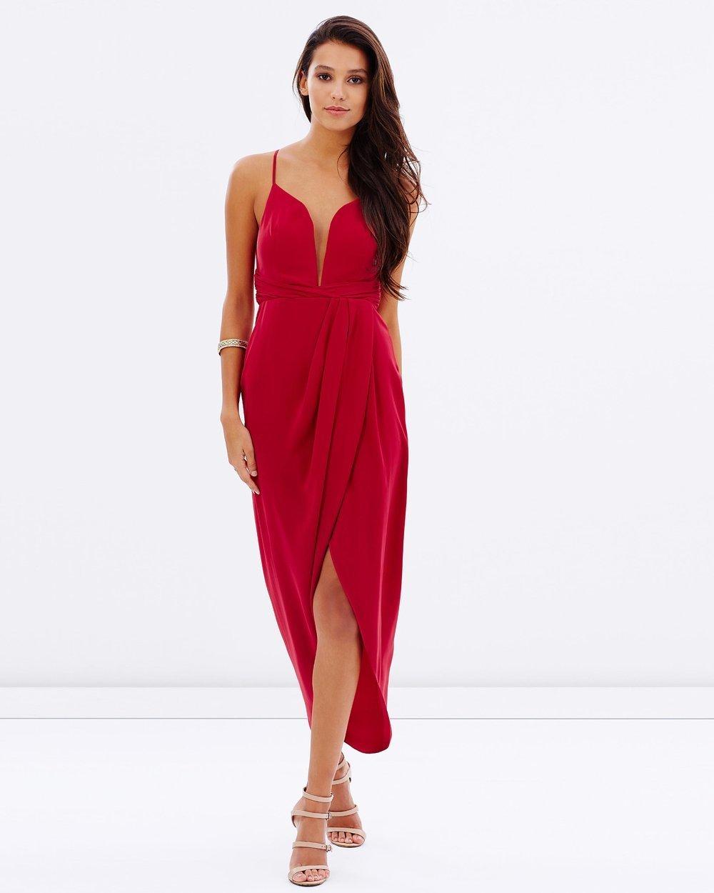 Shona Joy Plunged Cross Back Dress Size 6 photo 3