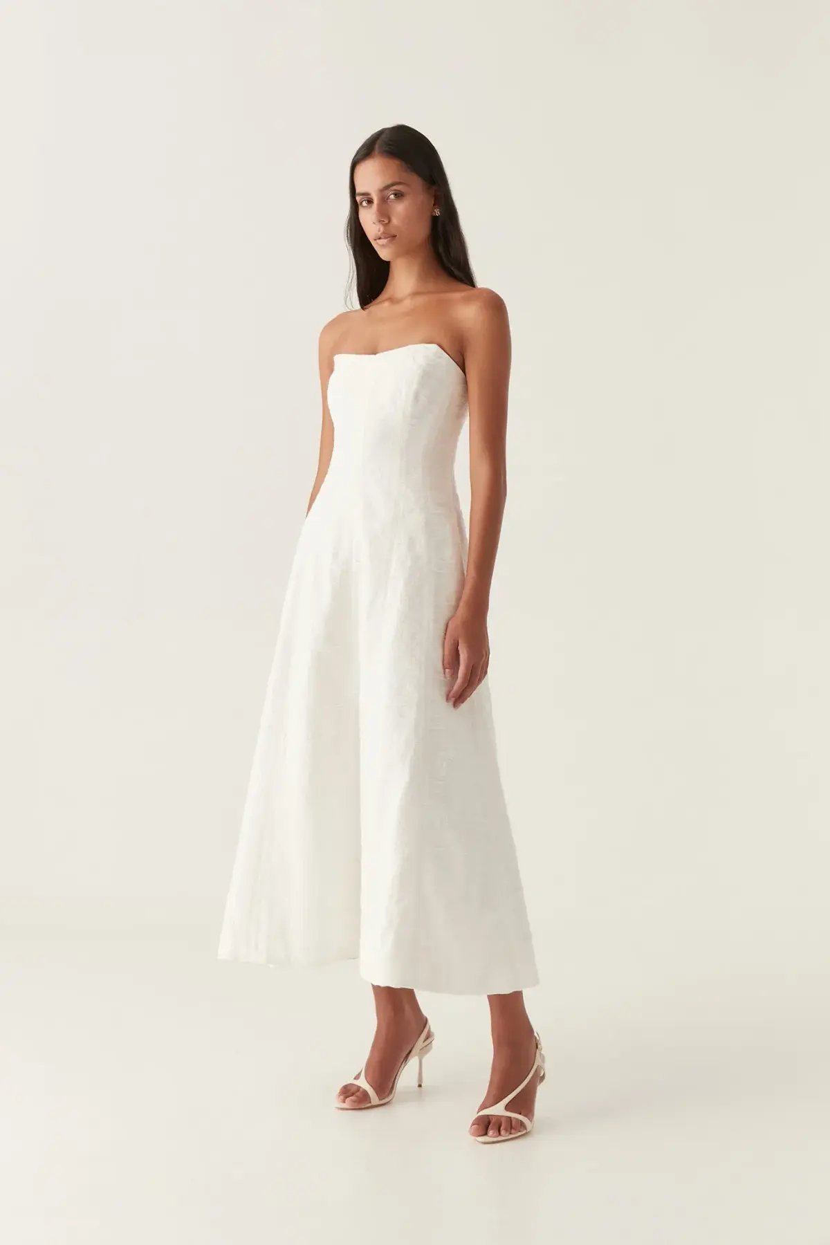 Aje Vibration Midi Dress Ivory Size 10 AU photo 2