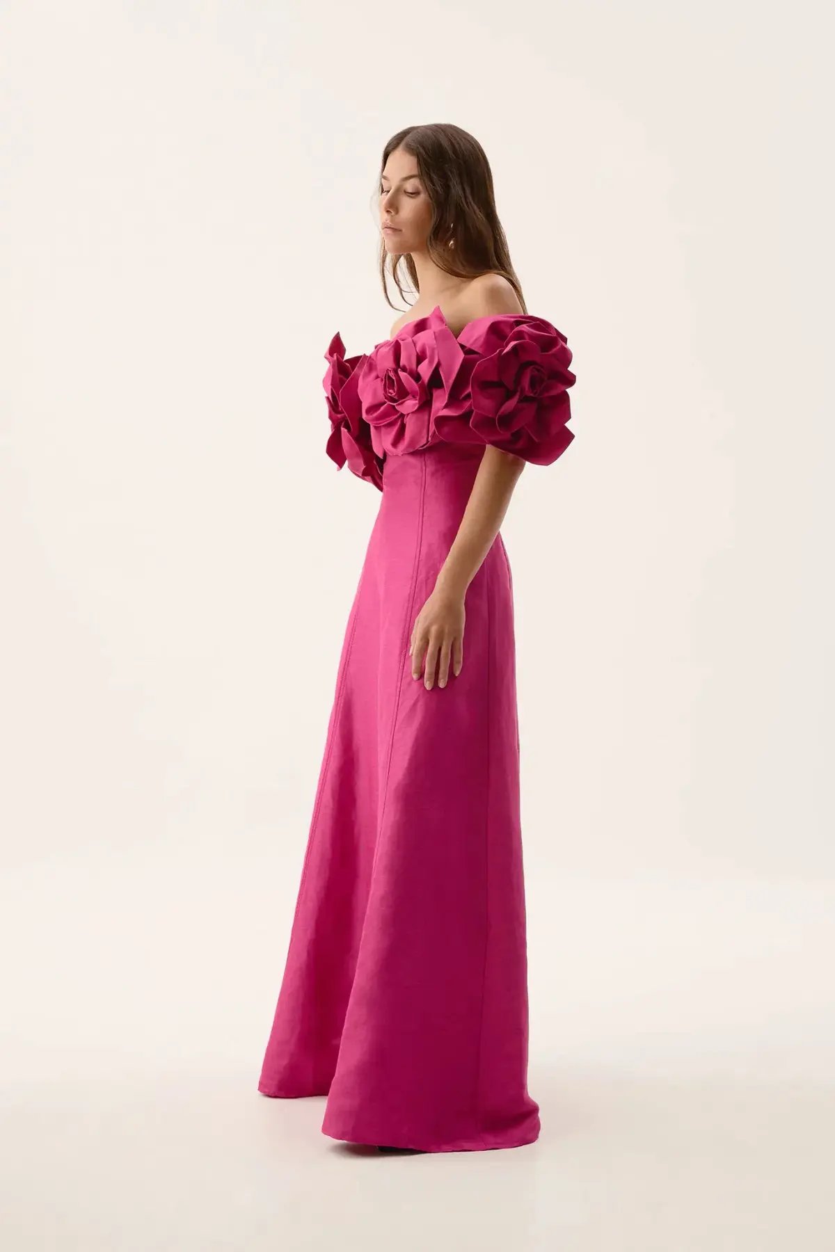 Aje Etta Gown Dress Pink Size 8 photo 3