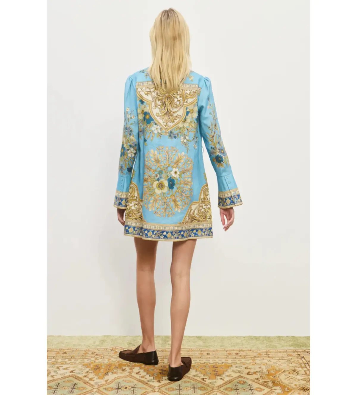Alemais Cassie Mini Dress in Blue Size AU 10 photo 2