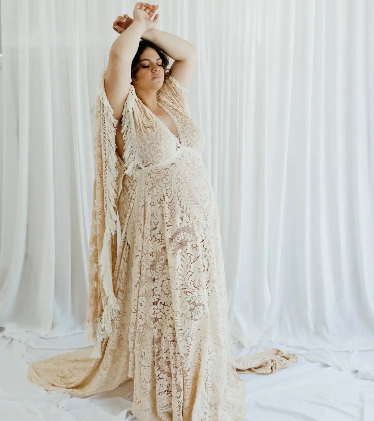 We Are Reclamation Magic Maker Gown Dark Ivory One Size photo 13