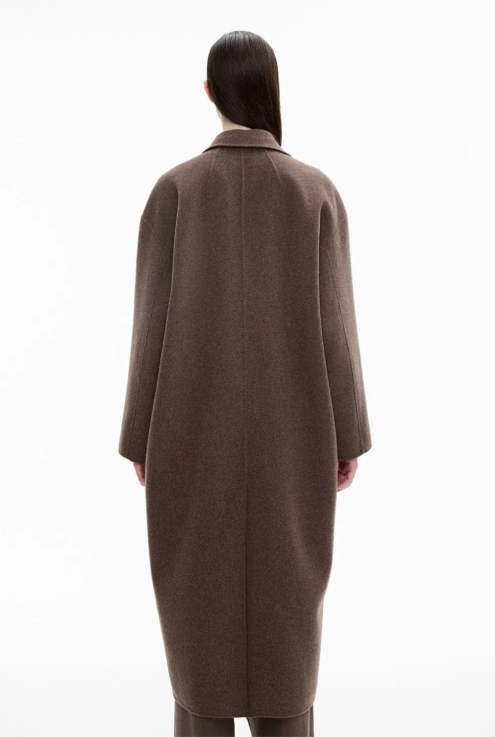 Witchery Double Faced Coat in Brown One Size photo 3