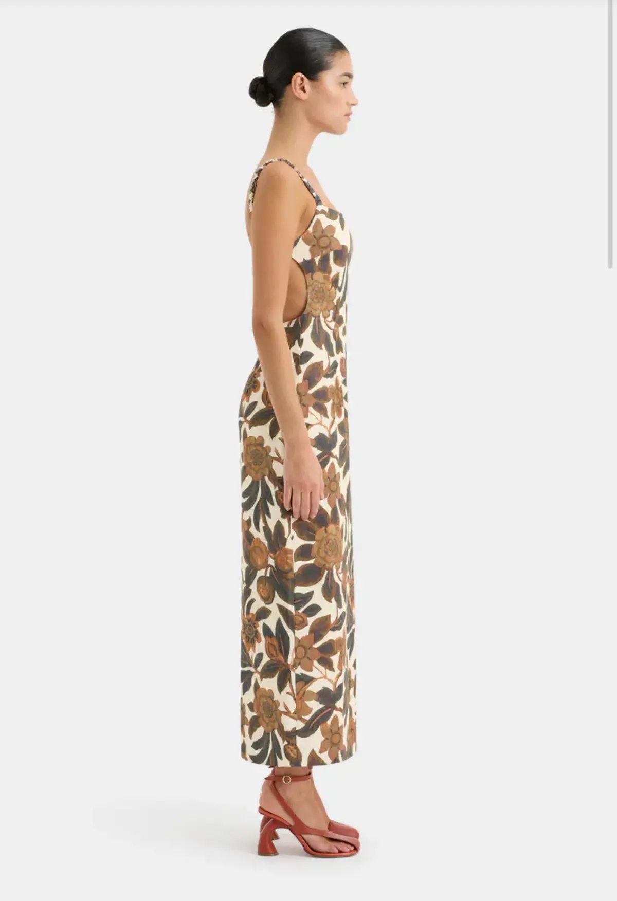 Sir the Lable Primrose Ruched Midi Dress Ivory Tapestry Size 2/Au 10 photo 3