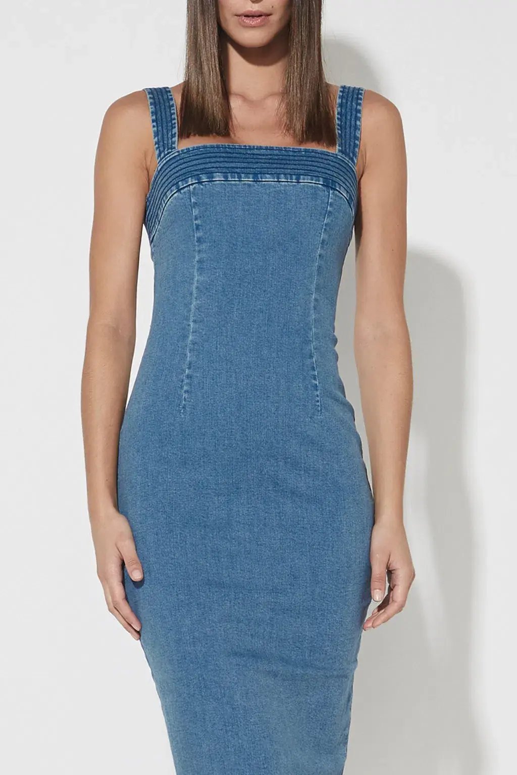 Mossman The Strike Back Denim Dress Blue Size 8 photo 3