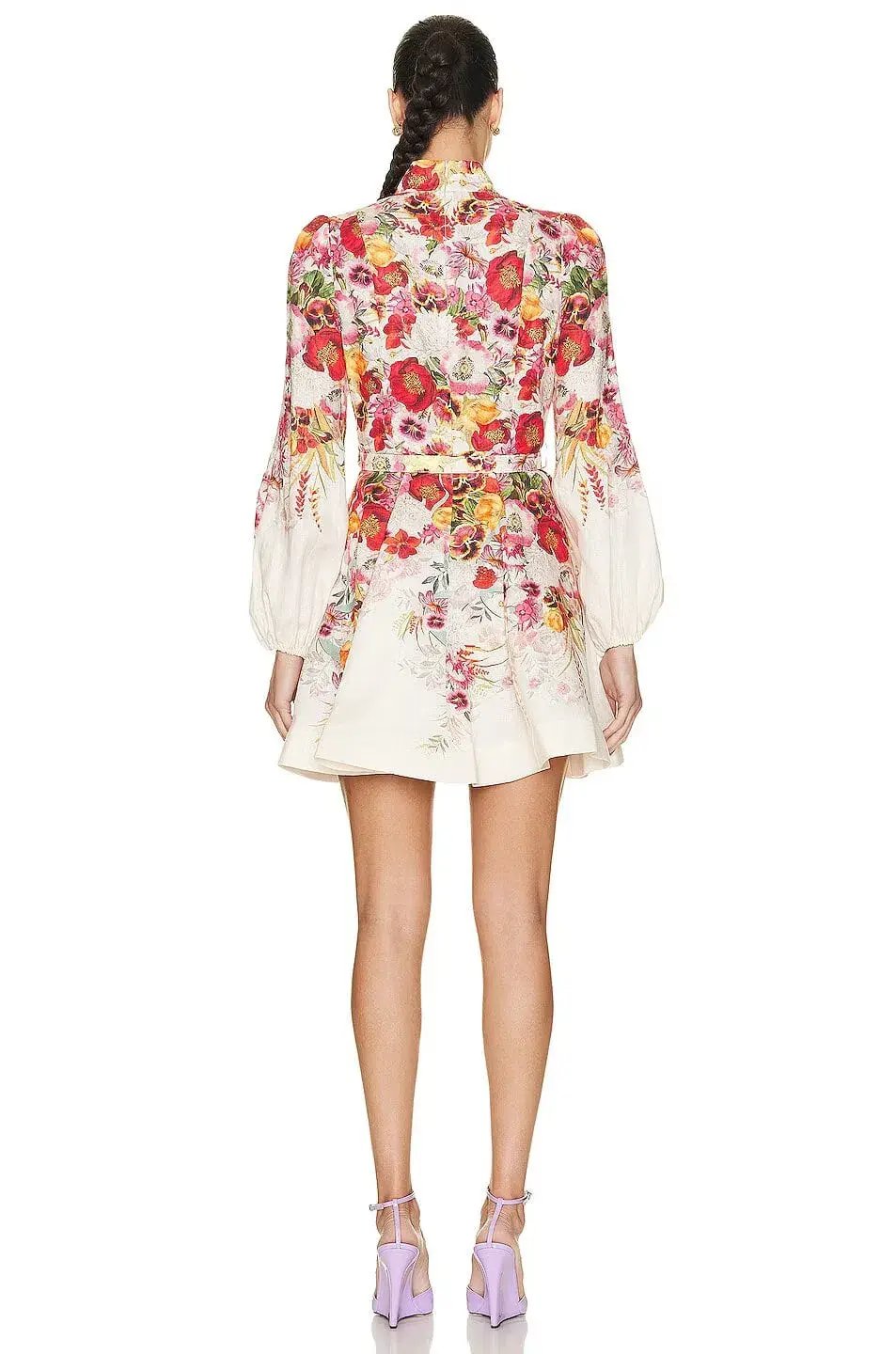 Zimmermann Wonderland Buttoned Mini Elka Poppy Dress Ivory Size AU 8-10 photo 2