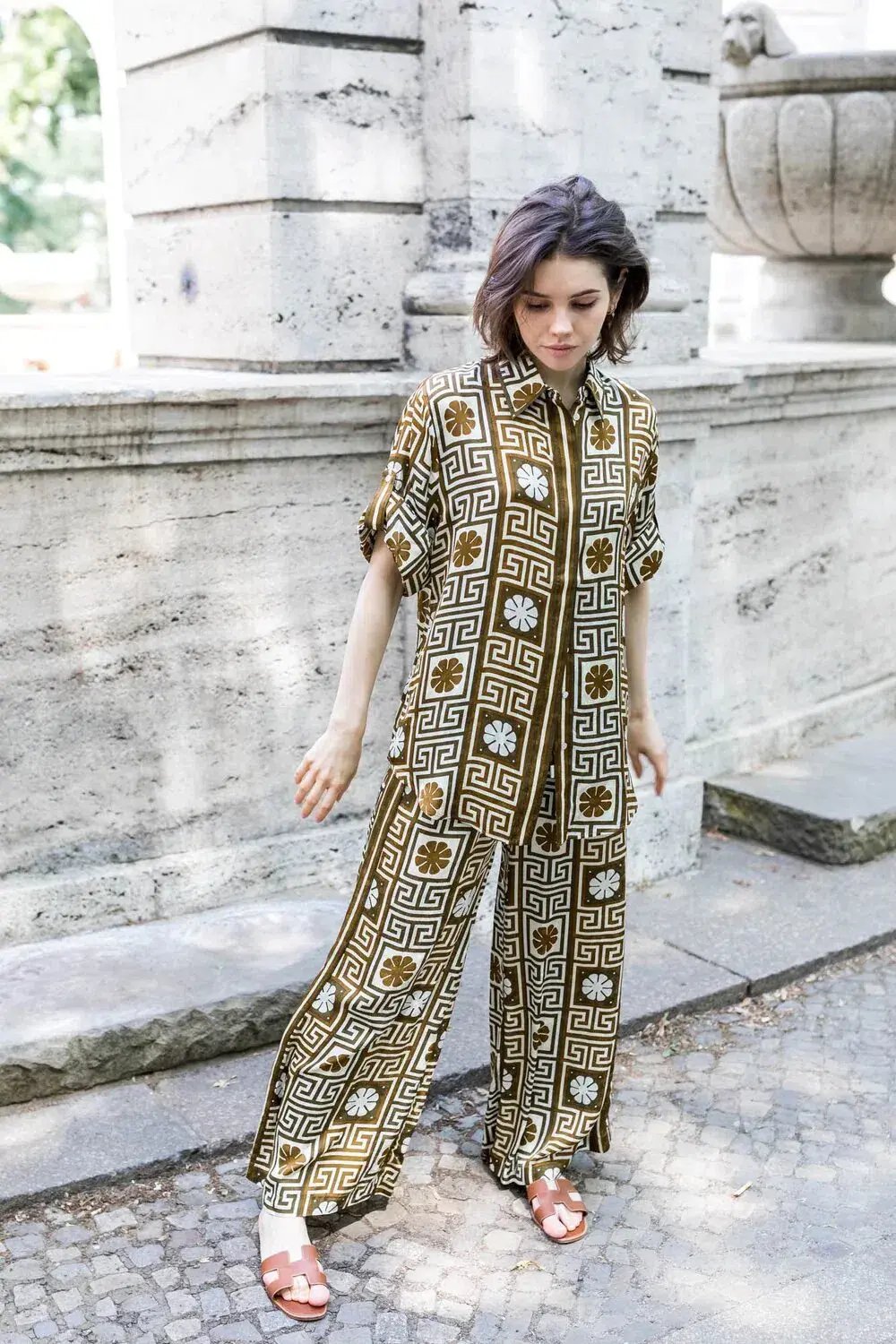 Alemais Dimi Jacquard Shirt and Pant Set Print Size 8 photo 3