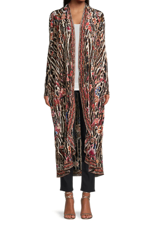 Camilla Long Casual Jacket Print Size 14 photo 2