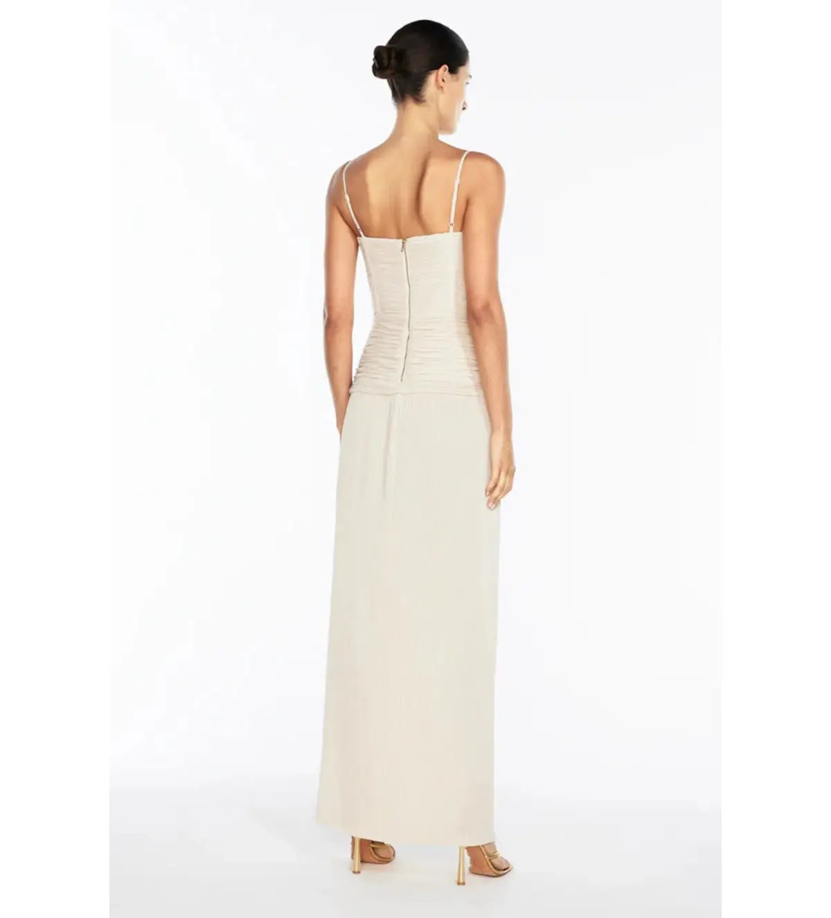 Manning Cartell Double Time Pleat Maxi Dress Nougat Size S/AU 8 photo 7