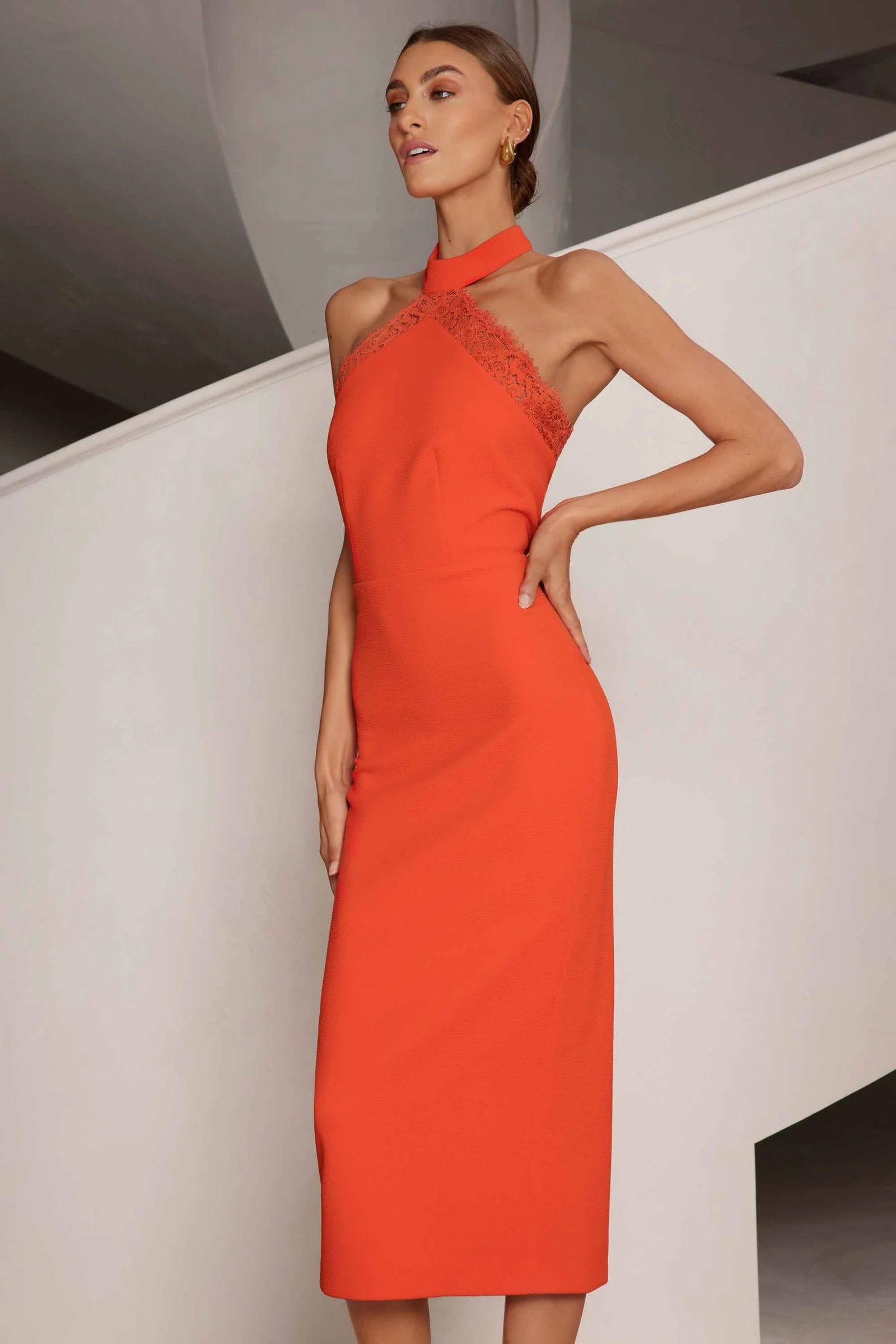 ELLE ZEITOUNE MADELINE DRESS - TANGERINE photo 2