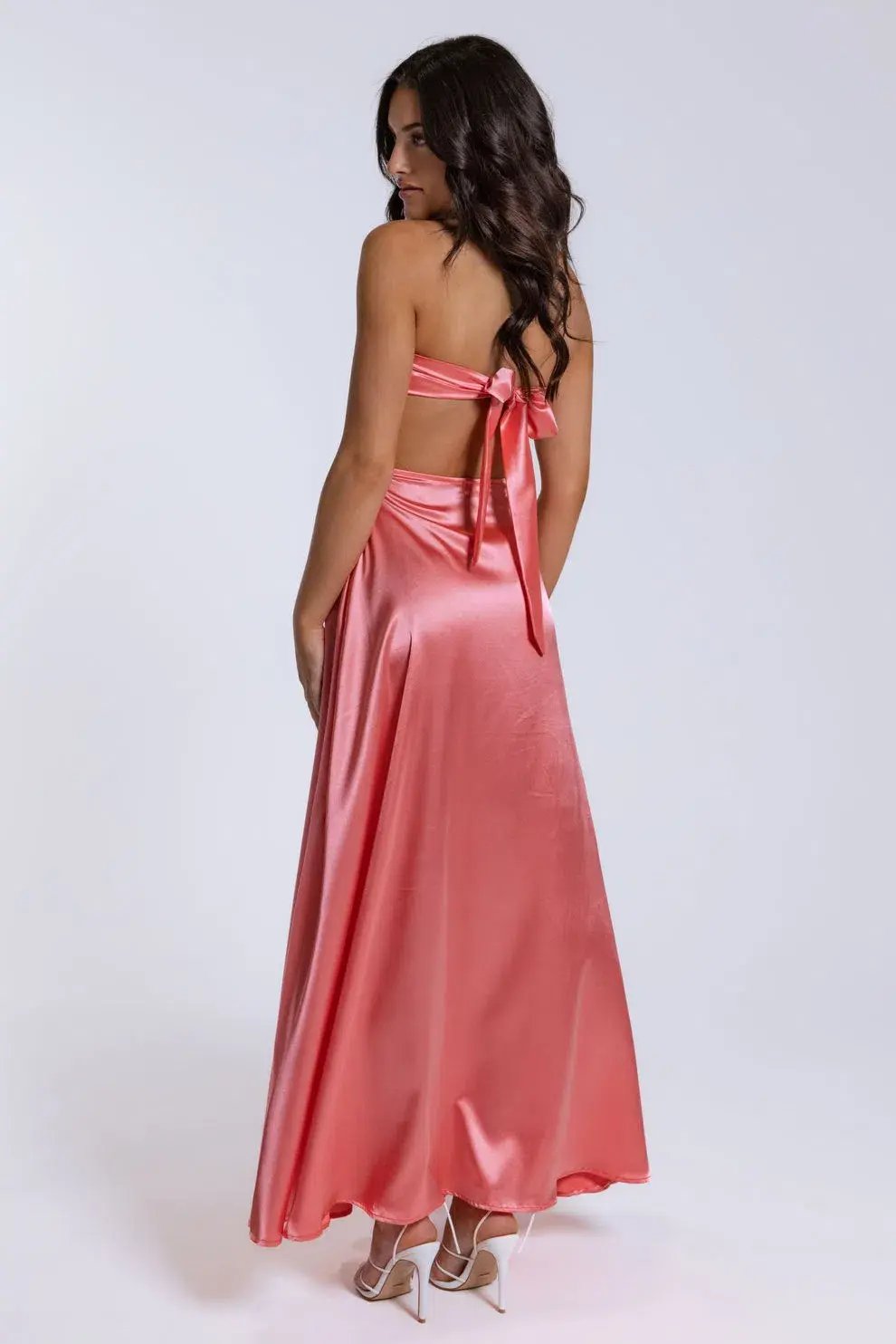 Lane + Sass Lucy Gown Guava Pink Size S/ Au 8 photo 4