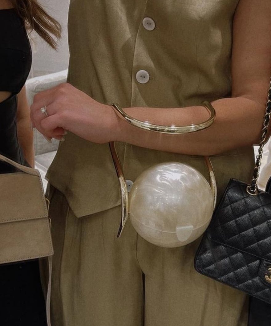Cult Gaia Pearl Bag, Ivory photo 3