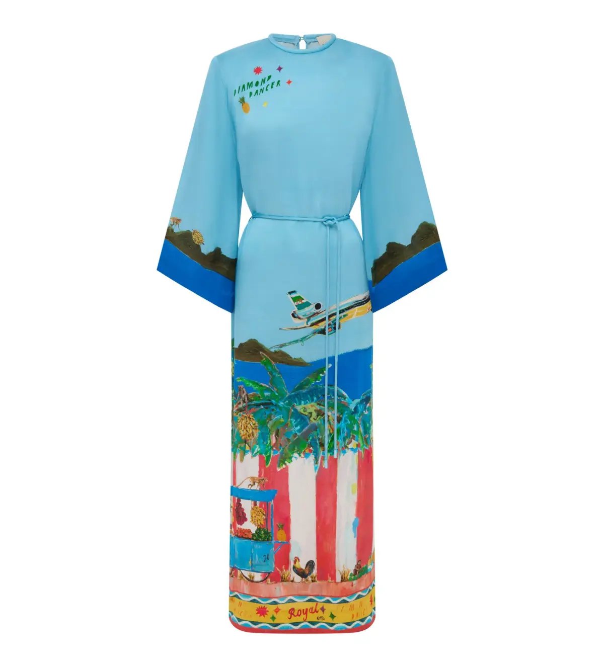 Alemais All Aboard Midi Dress Print Size AU 14 photo 3