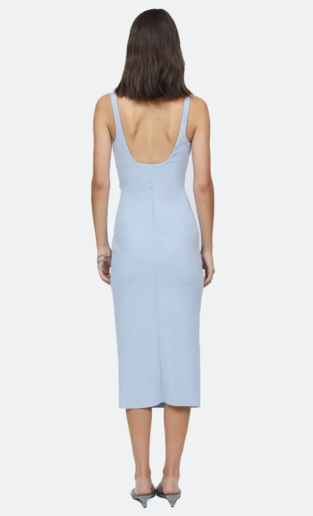 Bec & Bridge Karina Tuck Midi Dress Powder Blue Size 8 photo 4
