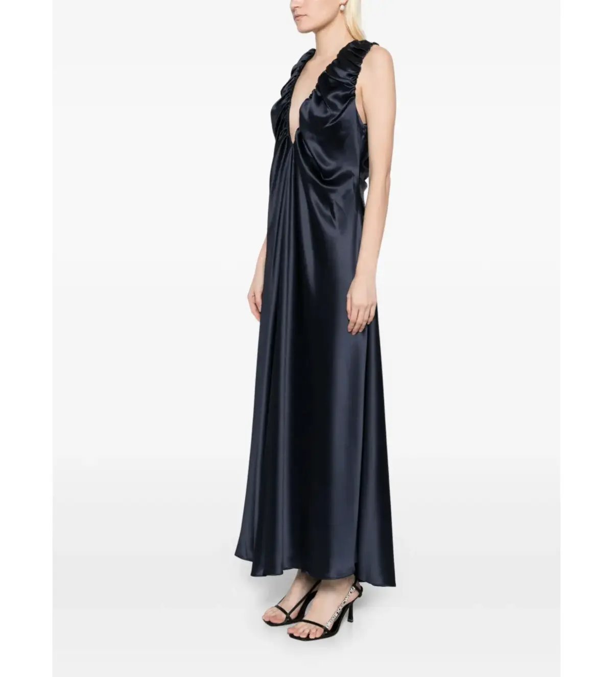 Acler Patterson Maxi Dress Navy Size 8 photo 3