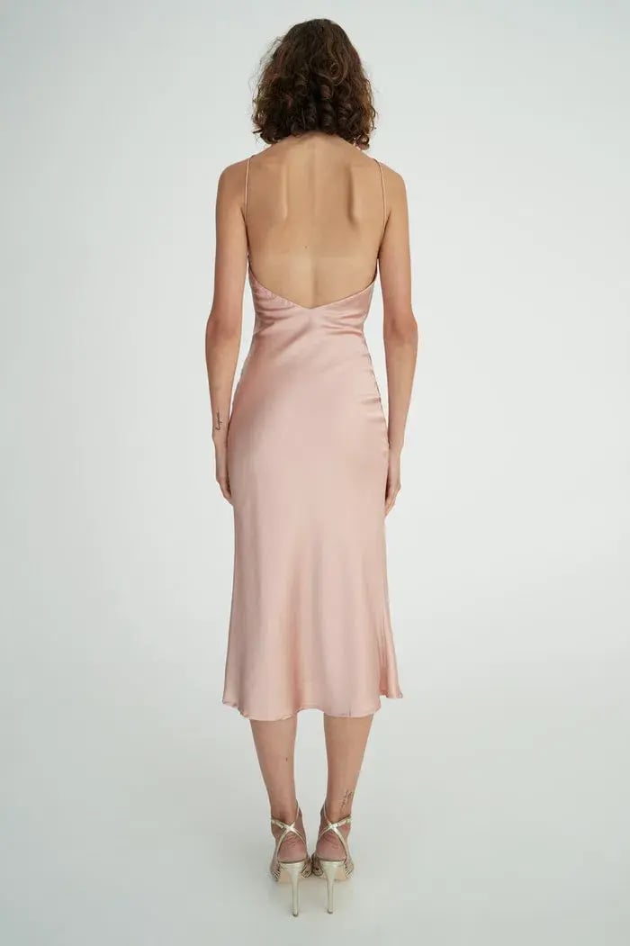 Hansen & Gretel Demi Silk Dress Pink Size L photo 4