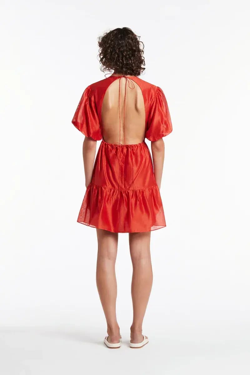 Sir the Label Lucelia Puff Sleeve Mini Dress Red Size 2 / Au 10 photo 5
