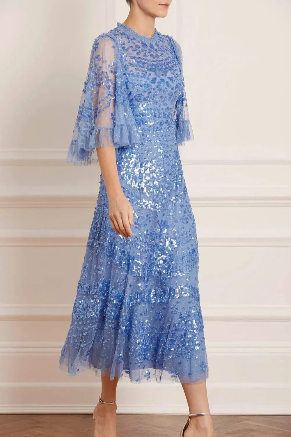 Needle and Thread Anais Sequin Ballerina Dress Blue Size AU 10 photo 2