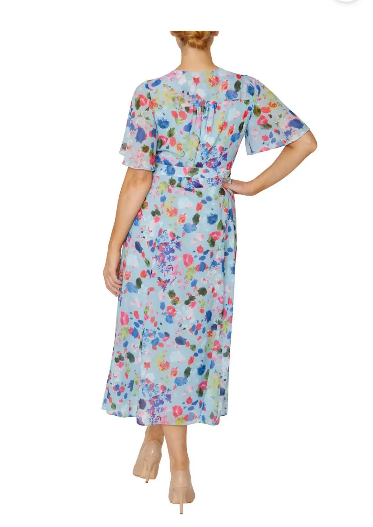 Anthea Crawford Floral Wrap Dress Print Size 8 photo 4