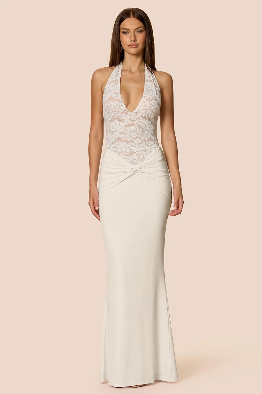 Nookie Lennox Halter Gown - White photo 2