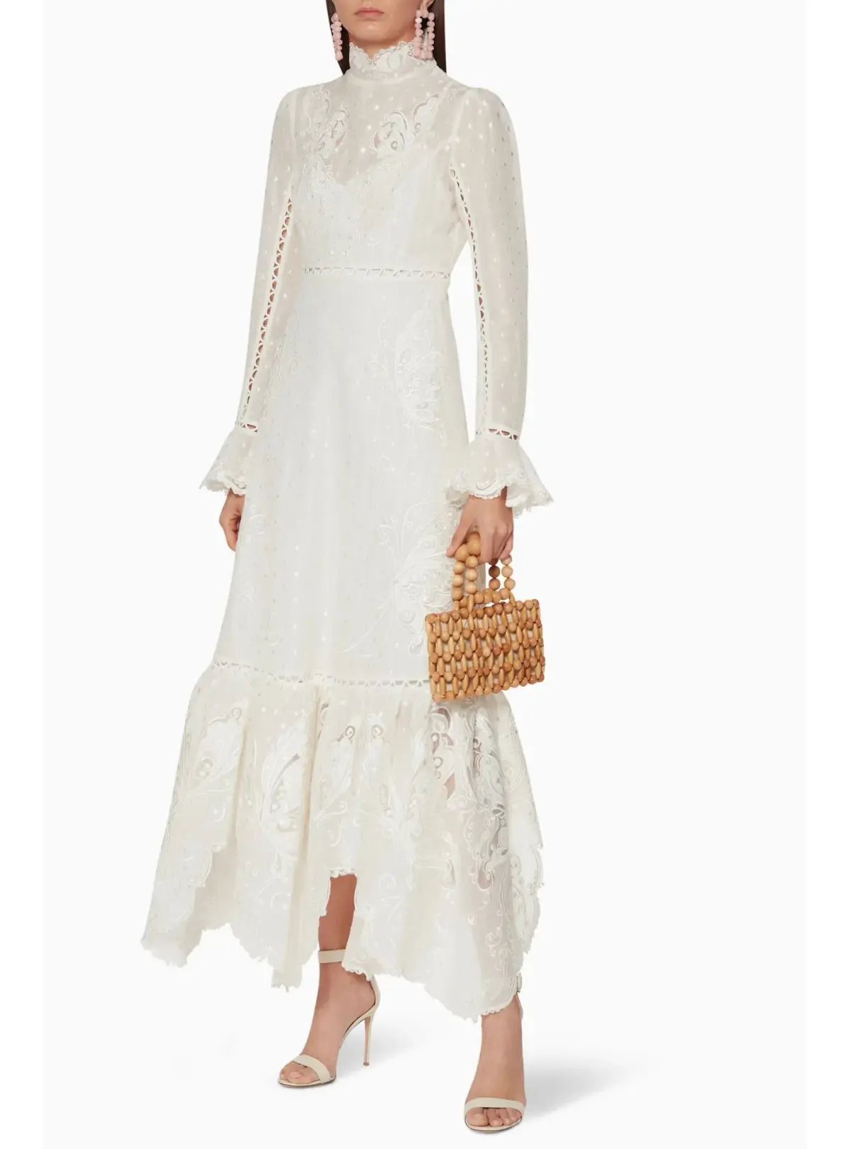 Zimmermann Super Eight Embroidered Maxi Dress in White Size 0 / AU 8 photo 2