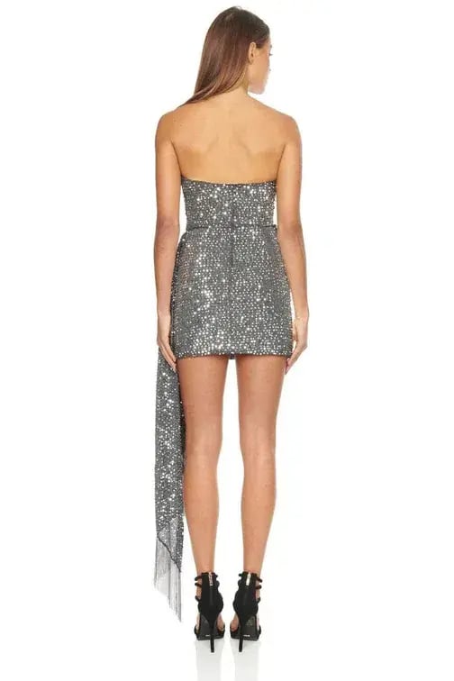 Eliya the Label Rozalia Dress Silver Size 10 photo 3