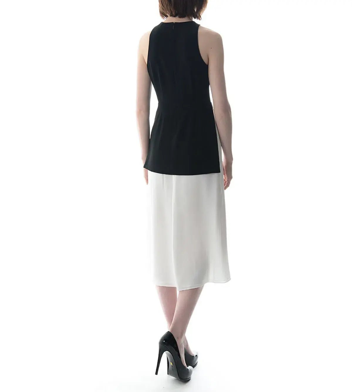 A.L.C. Mer Sleeveless Midi Dress Black White Size AU 4 photo 2