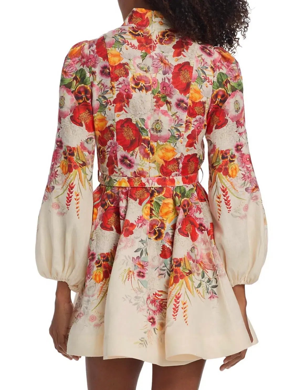 Zimmermann The Wonderland Buttoned Mini in Elka Poppy Ivory Size 1 /Au 10 photo 6