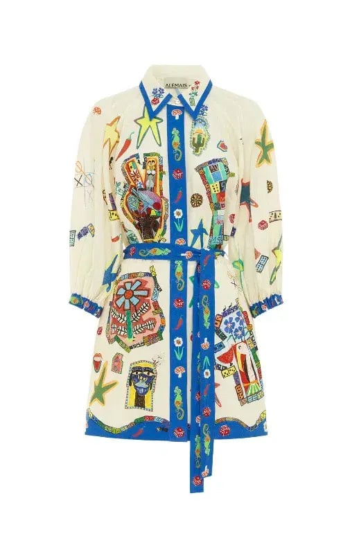 Alémais  Players Mini Dress Print Size 10 photo 5