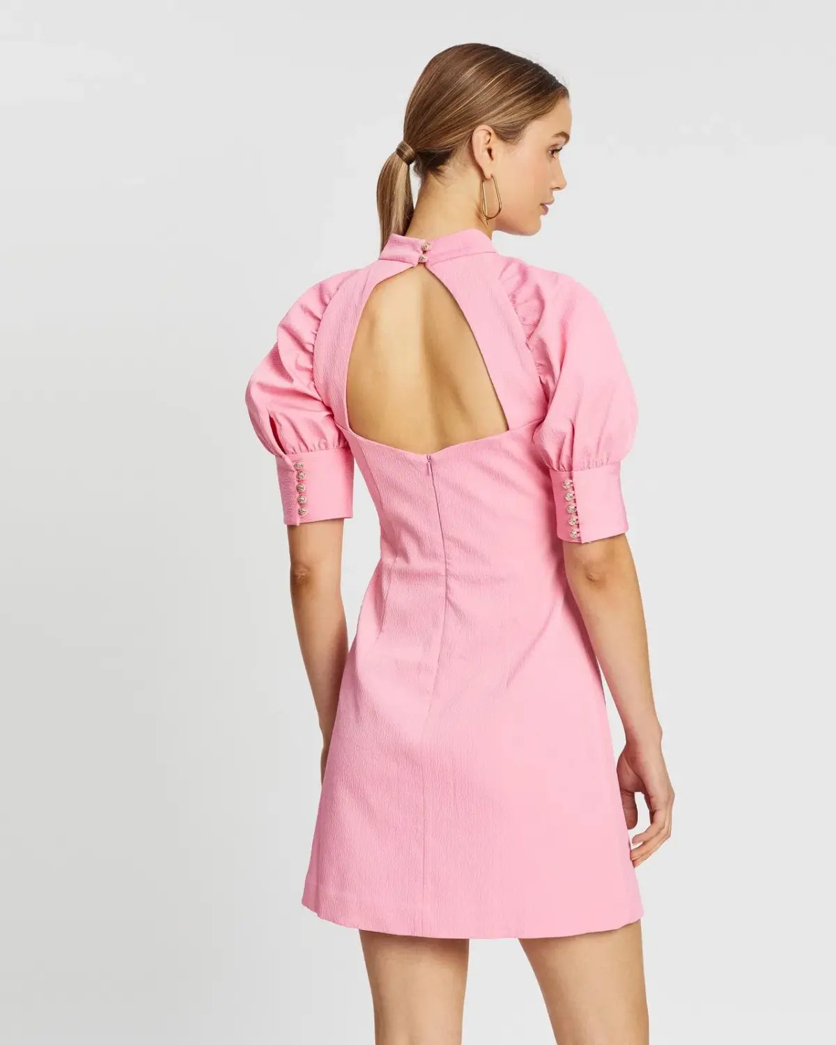 Rebecca Vallance Winslow Short Sleeve Mini Dress Pink Size 6 photo 2