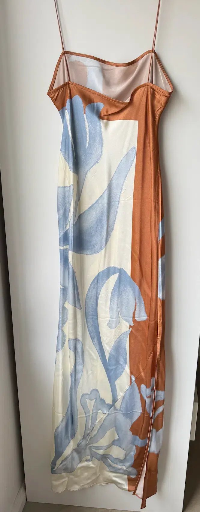 Sir the Label Sorrento Slip Dress Blue & Brown Sciarpa Print  Size 8 photo 5