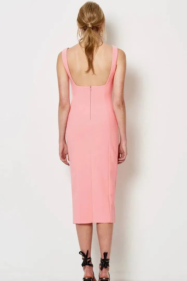 Bec & Bridge Hibiscus Islands Midi Dress Pink Size 6 photo 2